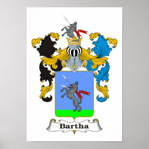 Bartha impresión del escudo de armas familia 11x1