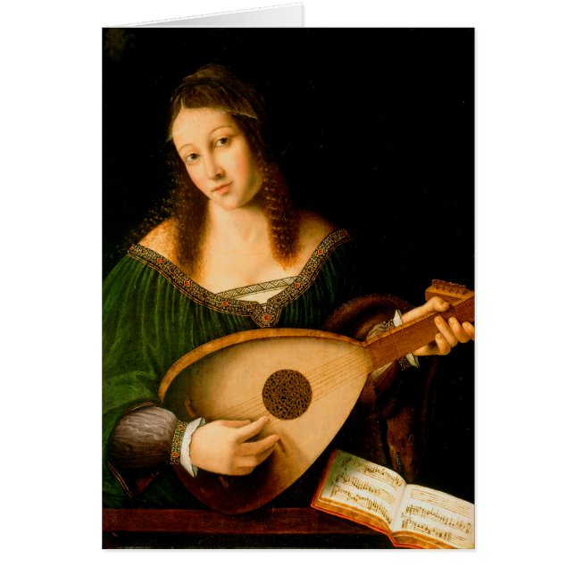Bartolomeo Veneto Lady jugando a retrato de Lute (Frente)
