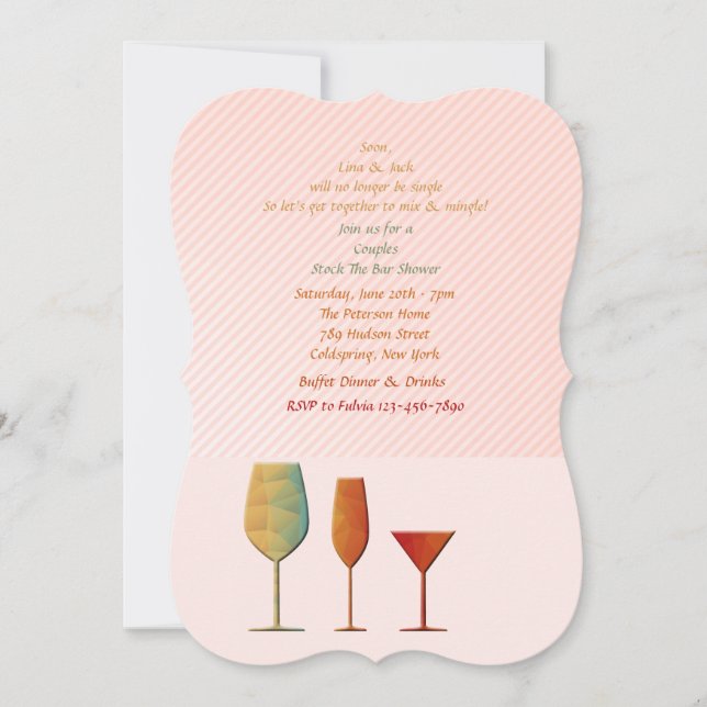 Barware Stock La Invitación A La Ducha Bar (Anverso)