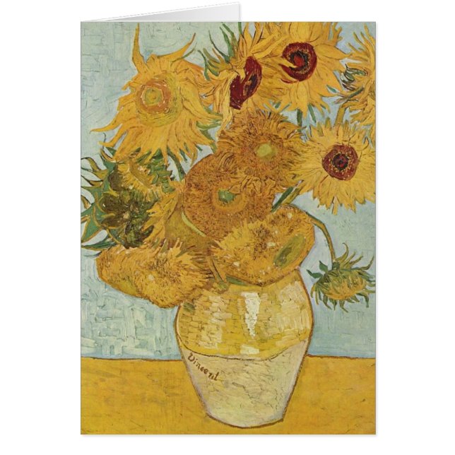 Base con doce girasoles de Van Gogh (Frente)