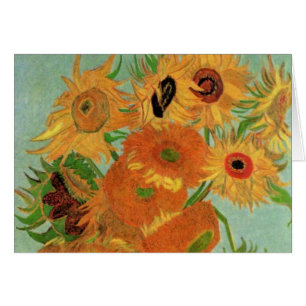 Base con doce girasoles de Vincent van Gogh