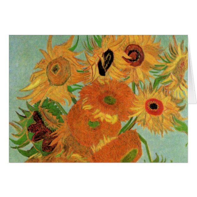 Base con doce girasoles de Vincent van Gogh (Anverso (Horizontal))