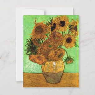 Base con doce girasoles de Vincent van Gogh