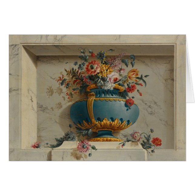 Base de flores en un nicho (Anverso (Horizontal))