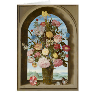Base de flores en una ventana, c.1618