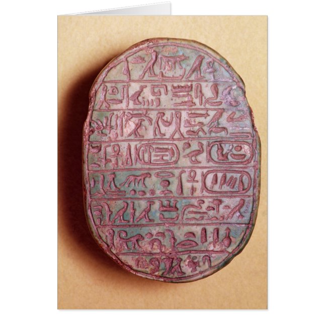 Base de un escarabajo de la boda de Amenhotep III (Frente)