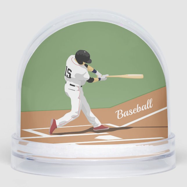 Baseball Design Snow Globe (Anverso)