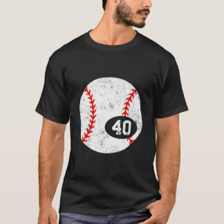 Baseball Sport 40 Jersey Number Distressed