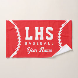 Baseball Stitches Custom Sport Towel Team Initials