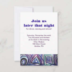 BASEBALL WATERCOLOR Bar Mitzvah Invitación