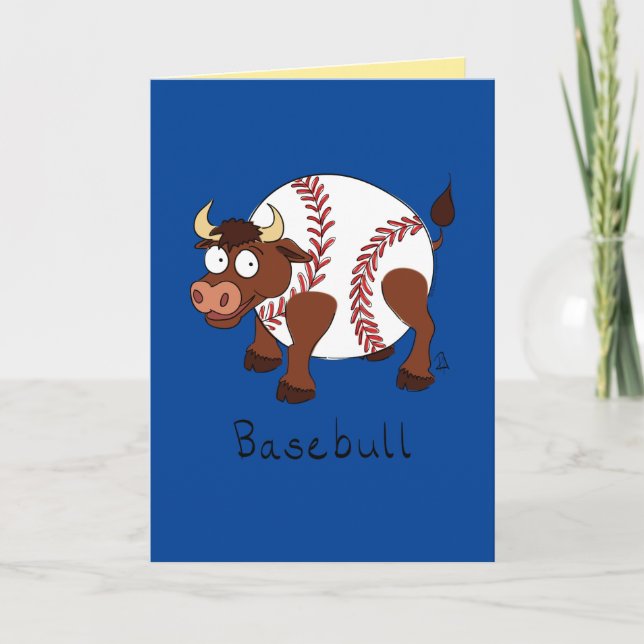 Basebull - Graciosa tarjeta de béisbol (Anverso)