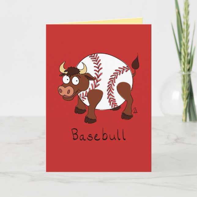 Basebull - Graciosa tarjeta de béisbol (Anverso)