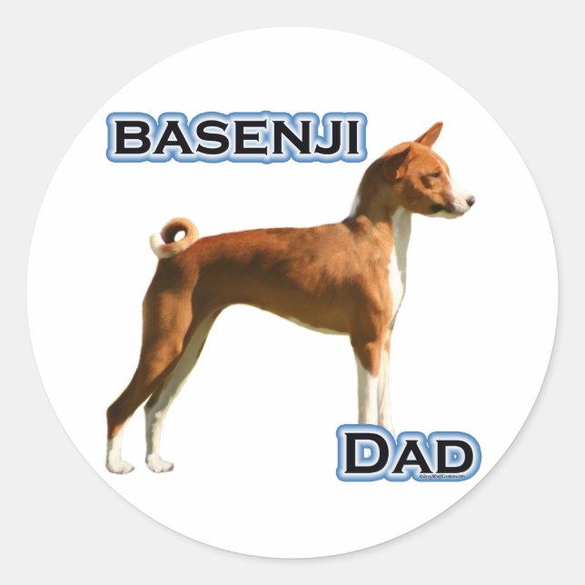 Basenji Dad 4 - Pegatina (Anverso)