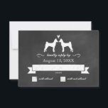 Basenji Silhouettes Boda Responder RSVP<br><div class="desc">Basenjis Wedding RSVP Corresponde con Basenji Silhouettes Chalkboard Style Wedding Save the Date.</div>