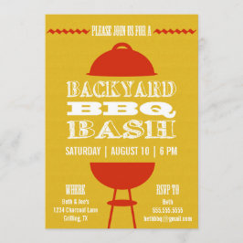 Bash de barbacoa de patio trasero| Invitación de f
