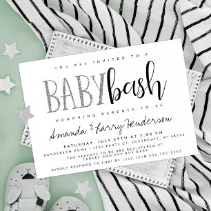 Bash de Bebé Plateado, Invitación Baby Shower de P
