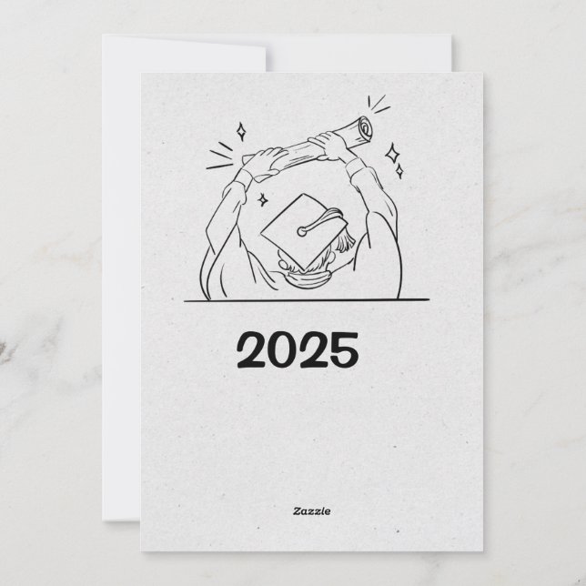 Bash de graduación - Elegante invitación Personali (Reverso)