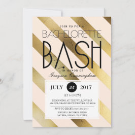 Bash Gold y Rubor Bachelorette | Invitación Fiesta