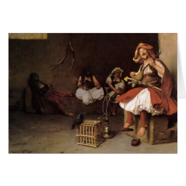 "Bashi-Bazouk que canta" por Jean León Gerome (Anverso (Horizontal))