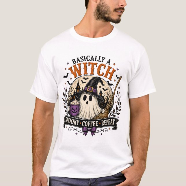 Básicamente una camiseta de café espeluznante de b (Anverso)