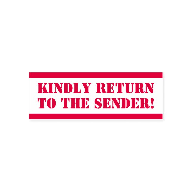 Básico "¡POR SUERTE VUELVA AL REMITENTE!" Sello de (Diseño)