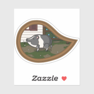 Basil, el Pegatina del concurso de cerdo