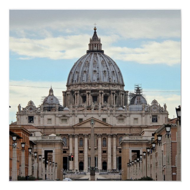 Basílica de San Pedro Poster de la Ciudad del Vati (Anverso)