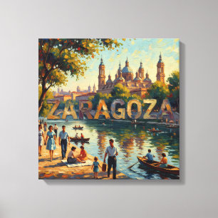 Basílica Ribereña de Zaragoza Lienzo Resplandecien