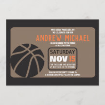 BASKETBALL Bar Mitzvah Invitación