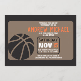 BASKETBALL Bar Mitzvah Invitación