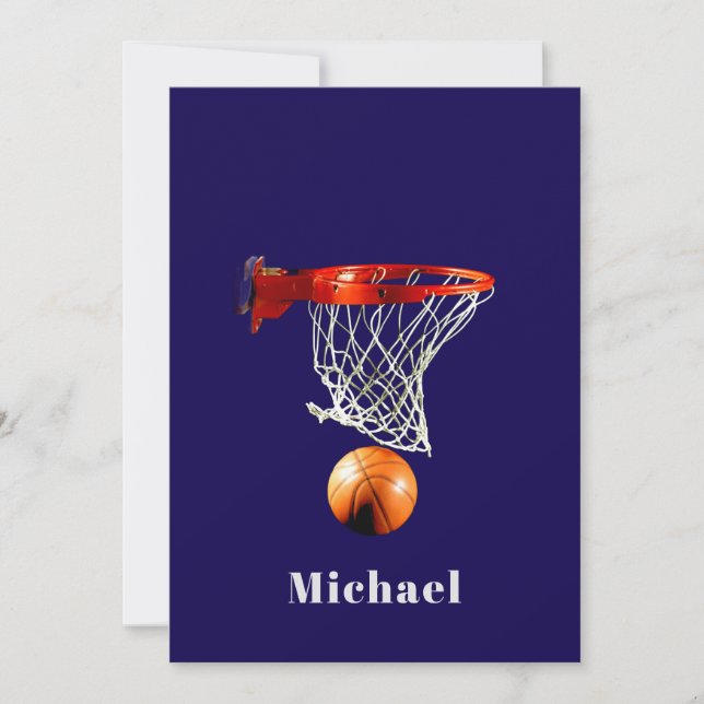 Basketball Replace with Your Name Card (Anverso)