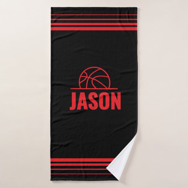 Basketball Towel – Shoot. Score. Repeat. | Sports  (Toalla de baño)