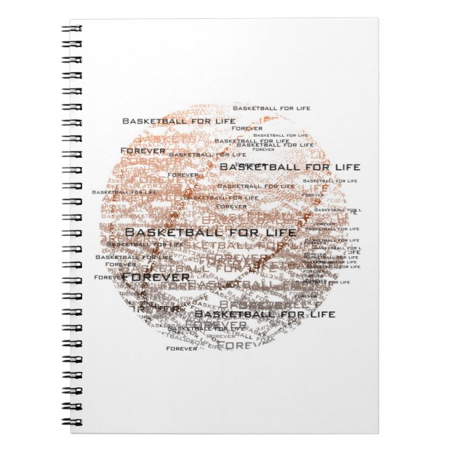 Basktetball para la vida, para siempre cuaderno (Frente)