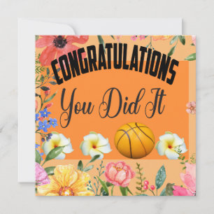 Básquetbol Felicitaciones lo hiciste Tarjeta