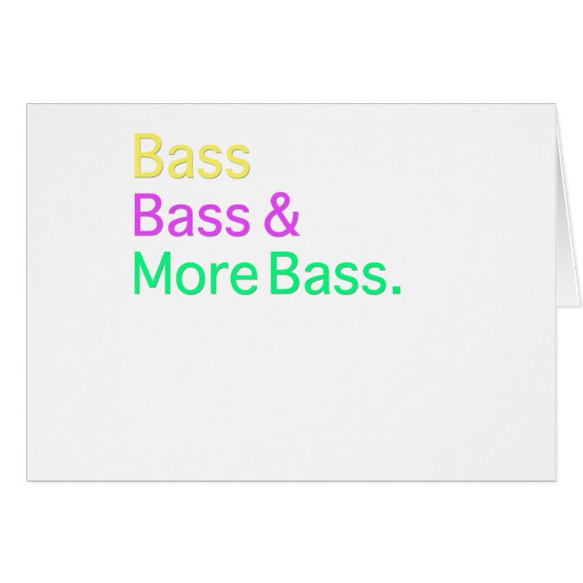 Bass Bass y más Bass (Anverso (Horizontal))
