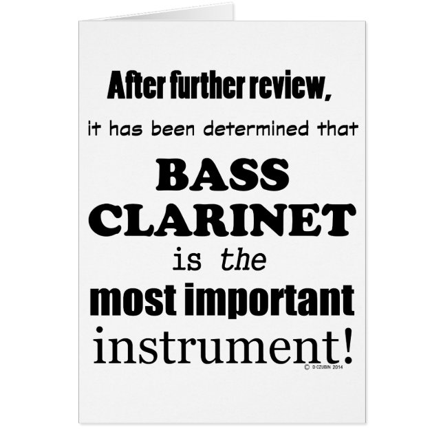 Bass Clarinet Instrumento Más Importante (Frente)