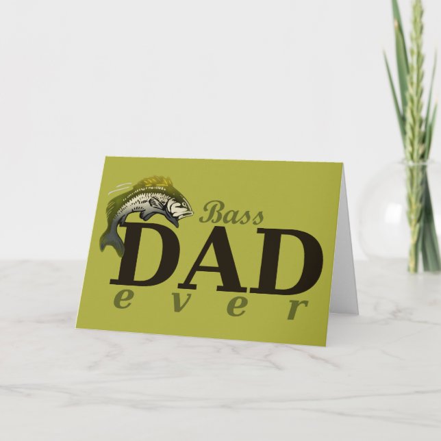 Bass Dad La Mejor Tarjeta Del Día De Pun Pun (Anverso)