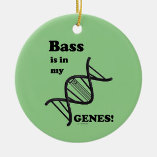 Bass está en mis genes Ornamento cerámico