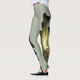 Bass Fish Safari Green Leggings