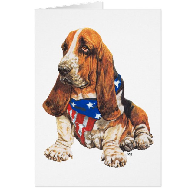 Basset Hound American Patriotic (Frente)