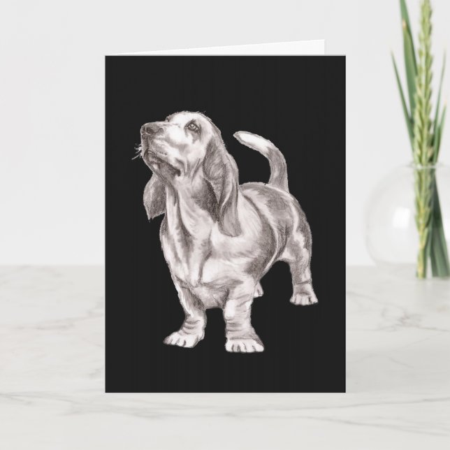 Basset Hound Tarjeta de agradecimiento (Anverso)