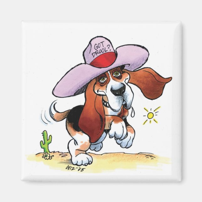 ¿Basset tiene Drool? Imán (Frente)