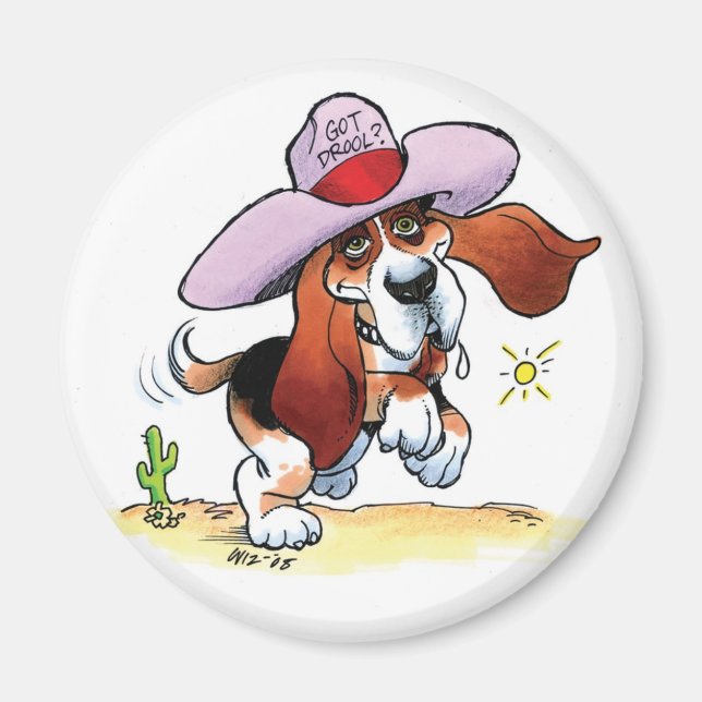 ¿Basset tiene Drool? Imán medio (Frente)