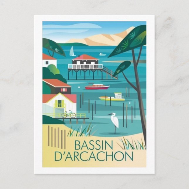 Bassin D'Arcachon, postal de Francia (Anverso)