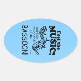 Bassoon Siente El Pegatina Del Oval De Música