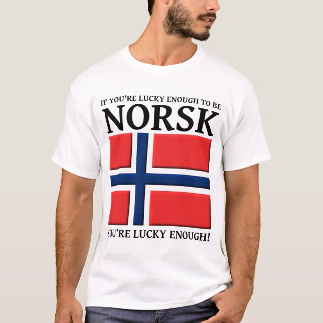 Bastante afortunado ser camisa de Norsk (Anverso)
