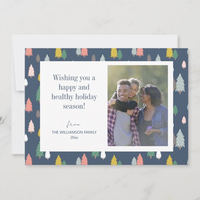 Bastante coloridos árboles de Navidad Personalizad (Anverso)