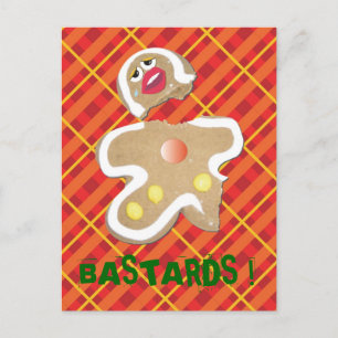 'BASTARDS!', galleta de pan de jengibre, tarjeta h