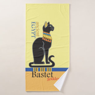 Bastet o Bast. Aciente diosa egipcia toalla de bañ