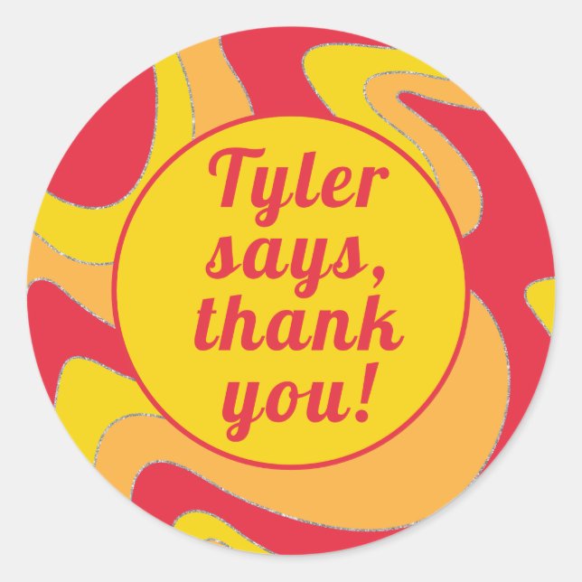 Bat Bar Mitzvah Pegatina Onda Waves (Anverso)